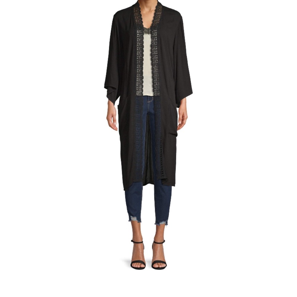 Crochet Trim robe/kimono